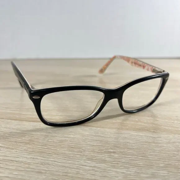 Ray-Ban RB5228 5014 Eyeglasses Black White and Red 53-17-140 Frames Only