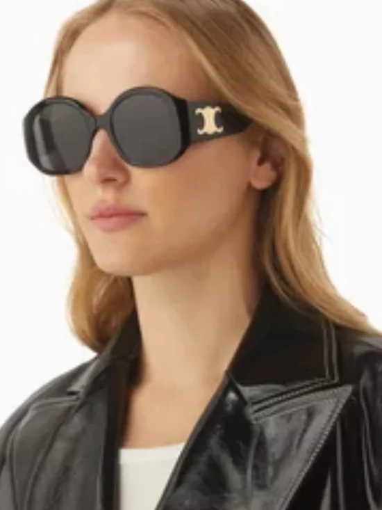 CL40305U 01A OVERSIZED BLACK WOMEN SUNGLASSES CELINE CL4