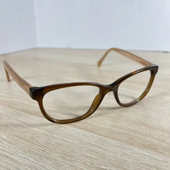 Coach HC6072 5328 Eyeglasses Frames Only Brown Glitter/ Crystal LT 52-17-135