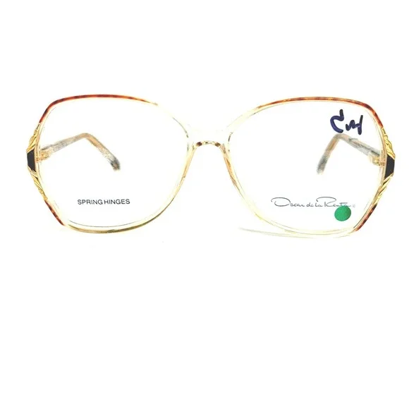Oscar de la Renta 116 131 130 Eyeglasses Frames‎ Gold Tortoise Spring Hinges