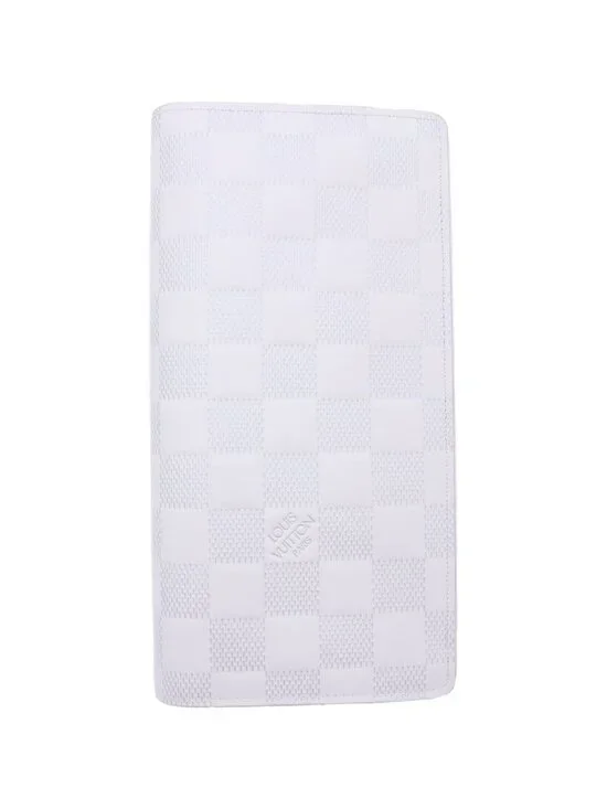 Louis Vuitton Damier Infini Portefeuille Brazza Wallet White Leather