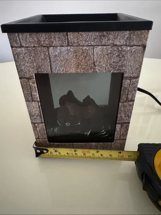Stone-Effect Electric Tabletop Candle Warmer - Brown