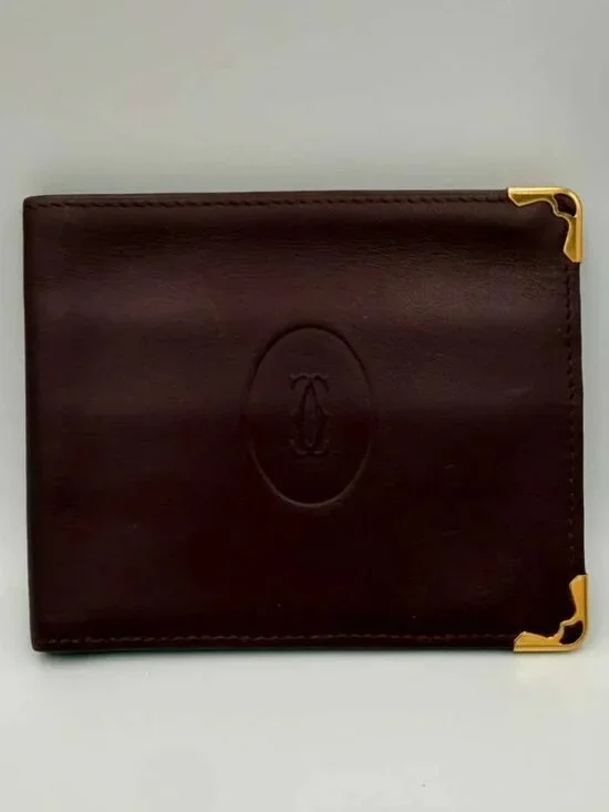 Cartier Must De Cartier Bifold Wallet Burgundy Leather