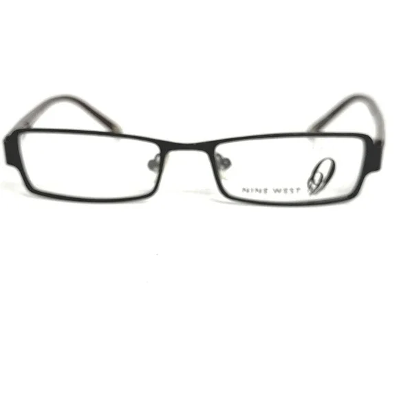 Nine West 421 0003 Black Rectangular Eyeglasses Frames 49-17-135 H6686