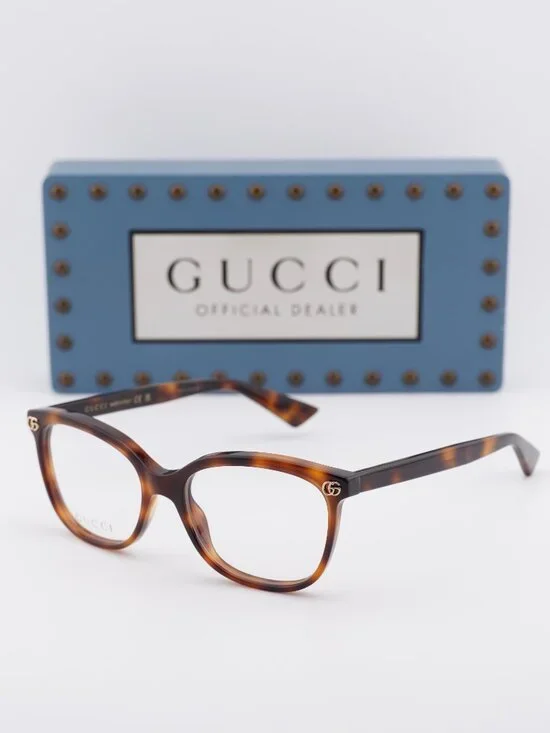 Gucci GG1816O 002 Cat Eye Eyeglasses - Havana 51mm