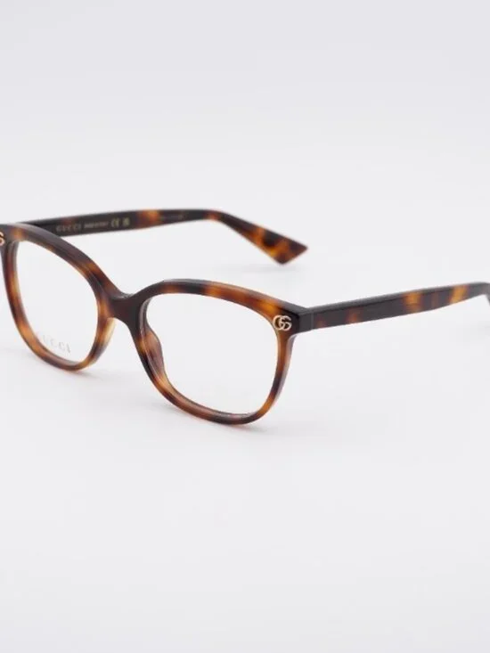 Gucci GG1816O 002 Eyeglasses Havana 51mm Cat Eye Frame