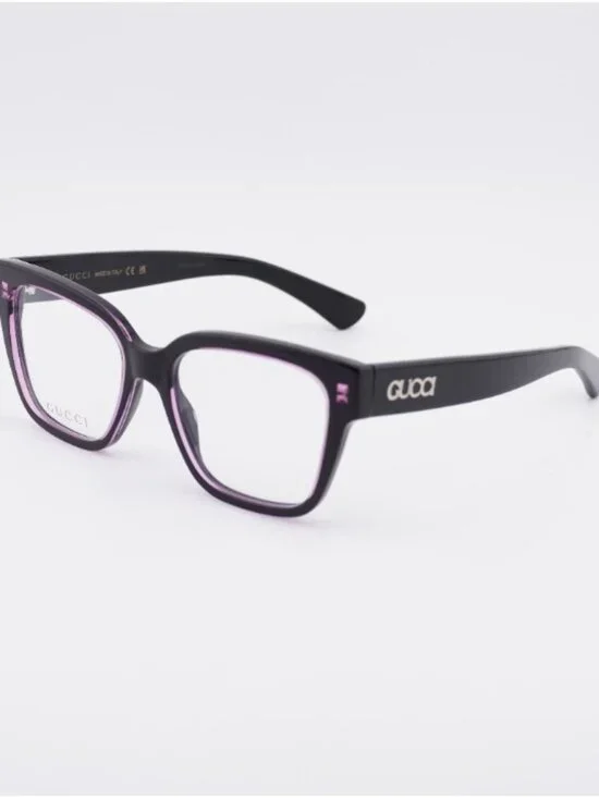 Gucci GG1791O 003 Eyeglasses Black/Pink 51mm Square Frame