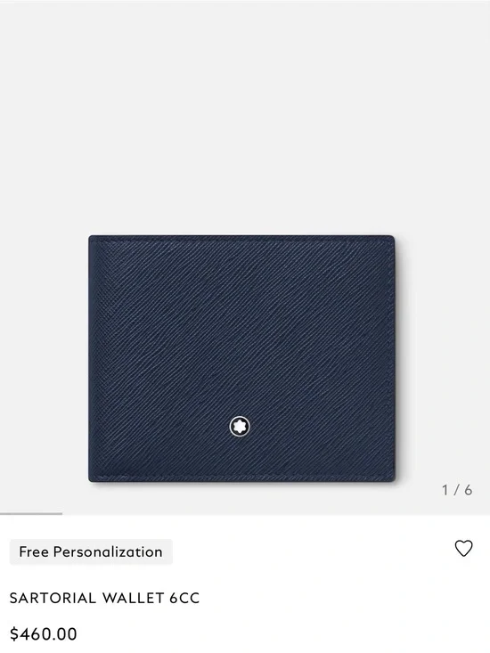 Montblanc Sartorial 6-Card Wallet - Navy Blue