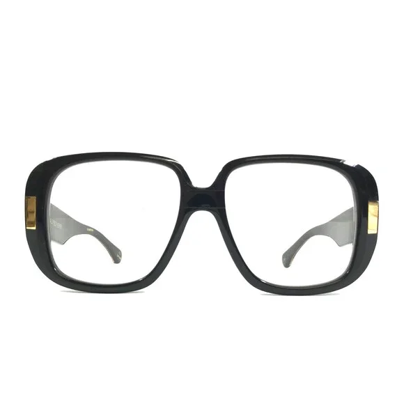 Alfred Kerbs Eyeglasses Frames CARI BK Shiny Black Gold Full Rim 55-17-141