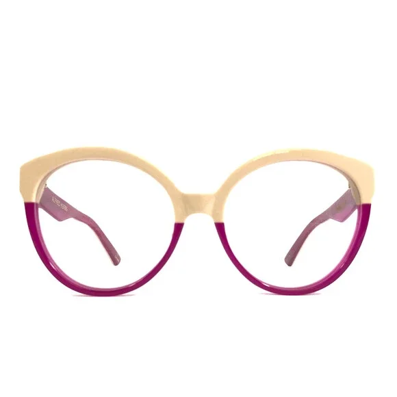 Alfred Kerbs Eyeglasses Frames ANDREA BEPU Beige Clear Purple Fuchsia 53-18-145