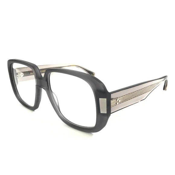 Alfred Kerbs Eyeglasses Frames CARI GY Clear Dark Gray Silver Square 55-17-141