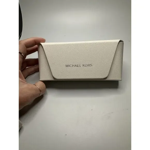 Michael Kors Authentic‎ Hard Eyeglasses Sunglasses Case White Snap