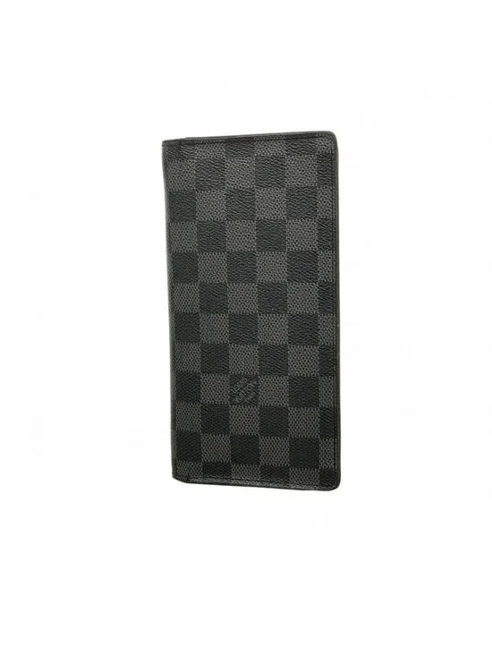 Louis Vuitton Wallet Damier Graphite Portefeuille Brazza Black