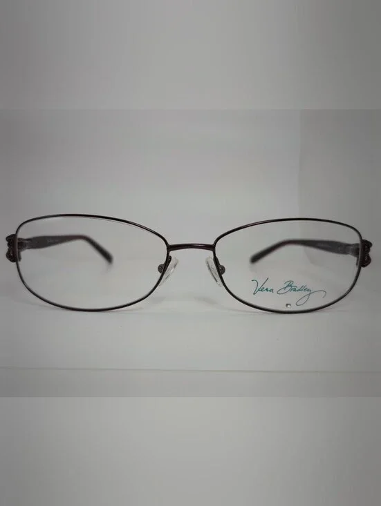 Vera Bradley.Gail. Dark Brown Oval Metal Eyeglass Frames.