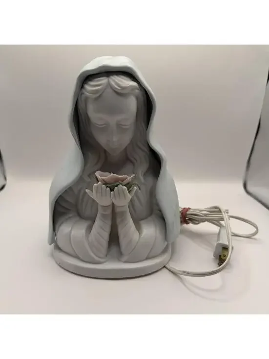 Figurine Madonna Virgin Mary Lamp Night Light