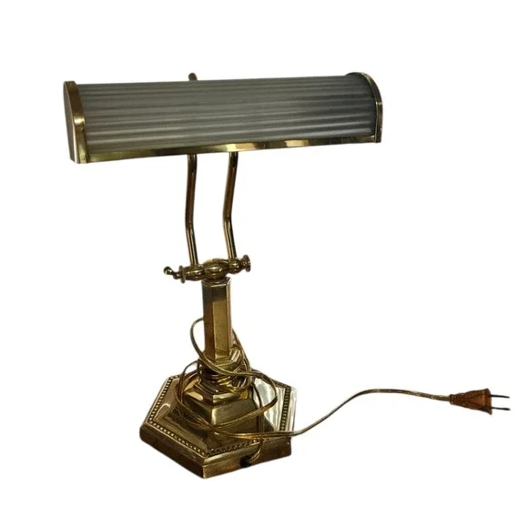 Vintage Brass Bankers‎ Piano Desk Lamp Adjustable UL Certified Mid- Century MCM