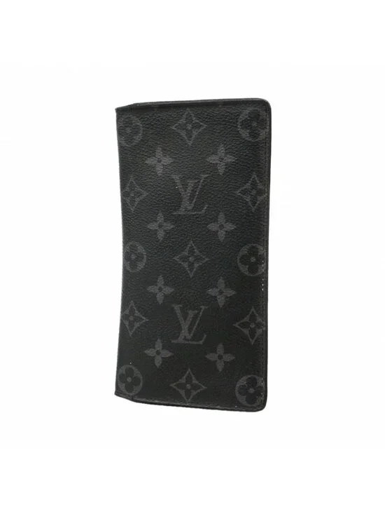 Louis Vuitton Wallet Monogram Eclipse Portefeuille Brazza Black