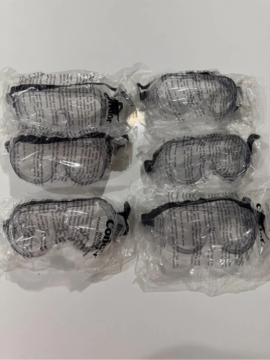 Clear Safety Goggles with adjustable back strap
