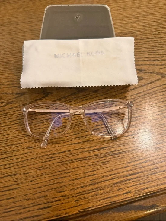 Michael Kors Vivianna Translucent Blush Pink Square Optical Glasses