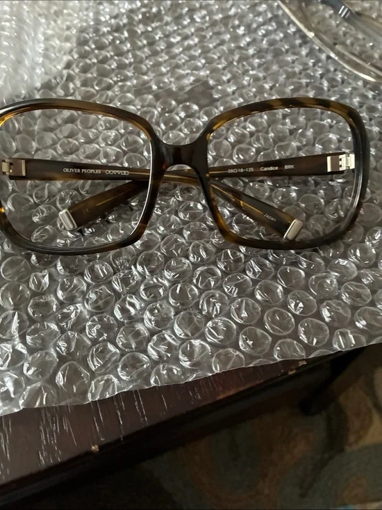 Oliver Peoples Women's Tortoiseshell Brown Square Optical Glasses