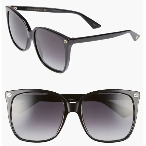 GUCCI GG0022S 57MM Square Cat Eye Sunglasses NWT $700