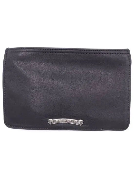Chrome Hearts Zpr Chng Change Purse Leather Coin Case Black