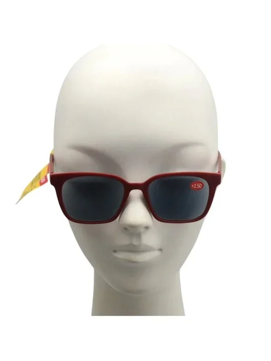 Red Sunreaders 250 Tinted Reading Glasses UV Protection Retro Chic Eyewear