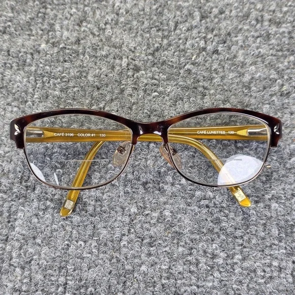 CAFÉ LUNETTES EYEGLASSES FRAME 3196 2 51-16-130 TORTOISE/AMBER FULL RIM