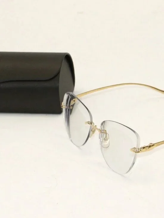 Cartier Panthère De Cartier Eyeglasses CT0032RS 001 60-18-130 *READ*