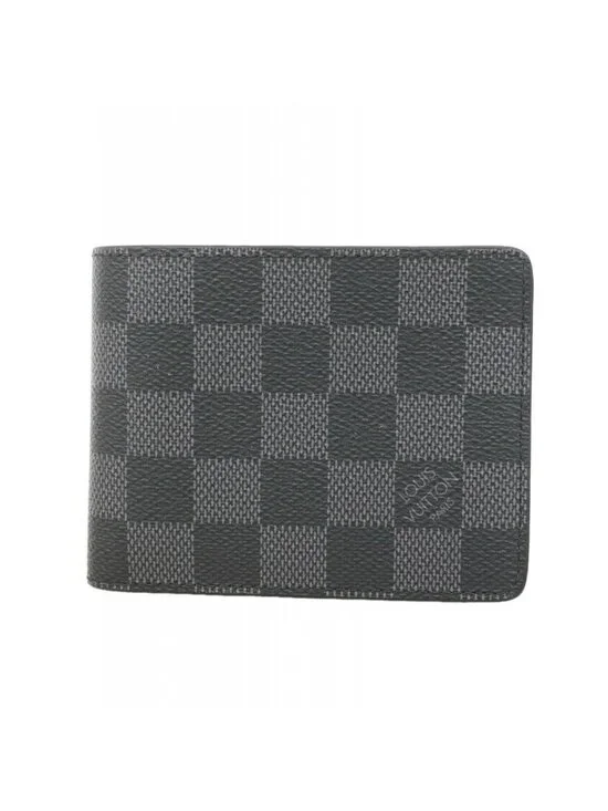 Louis Vuitton Wallet Damier Graphite Portefeuille Calf Black Gray