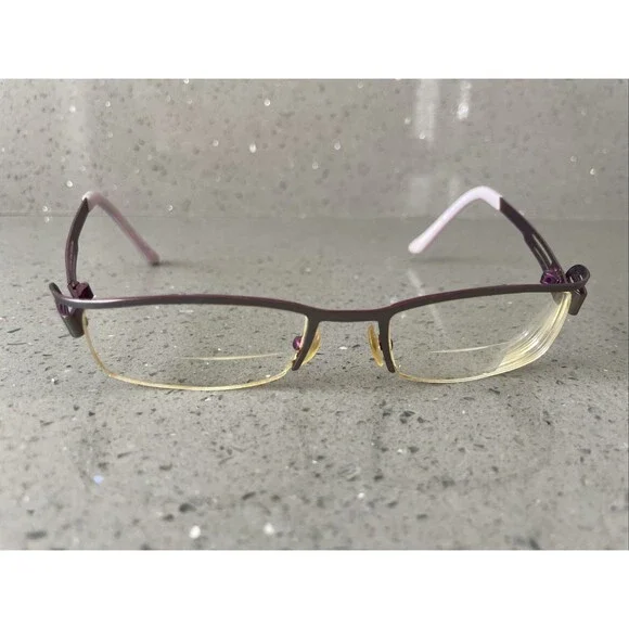 OKO by OKO B12 EYEGLASSES Frames ONLY 49-18-135 Paris France purple silver half
