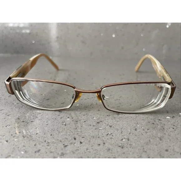 Elle EL18780 Color-BR 49-17-130mm Eyeglasses FRAMES ONLY Rectangle y2k