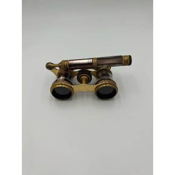 J. F. M. Paris Mother of Pearl Brass Opera Glasses Pre-1930 France