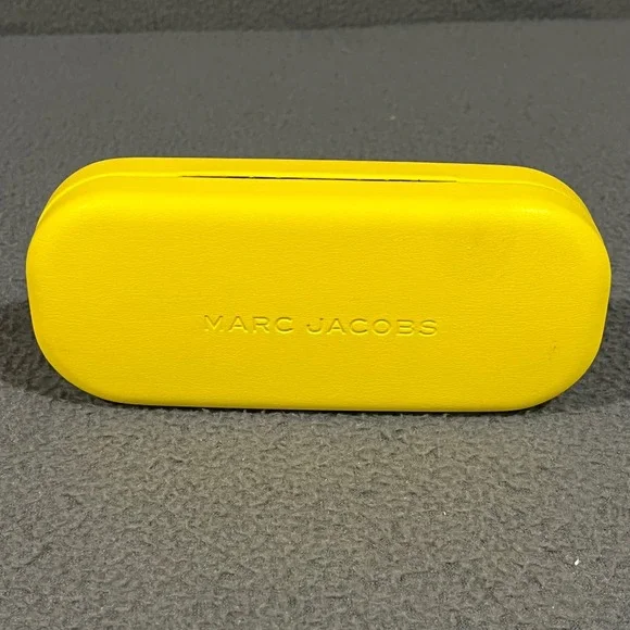 Marc Jacobs Eyeglasses Case Unisex OS Yellow Hard Shell Clamshell Neon Designer
