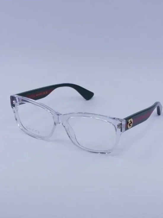 Gucci GG0278O 016 Eyeglasses Crystal 55mm Rectangle Frame