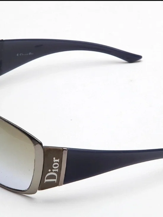 Dior Navy Sunglasses with Silver Logo Plaque