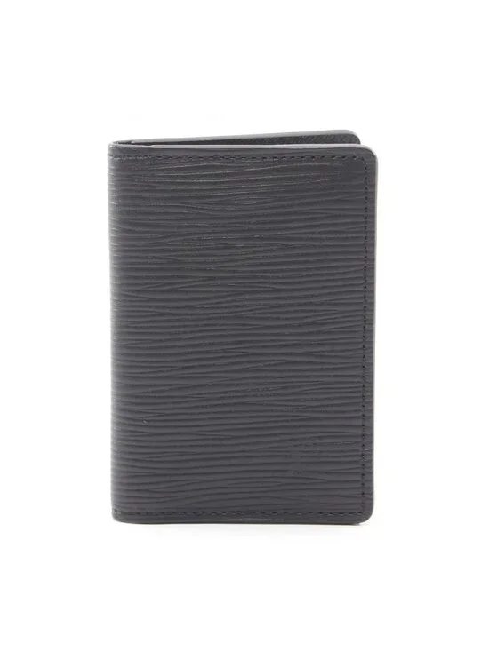Louis Vuitton Card Case Organizer de Poche Noir Leather