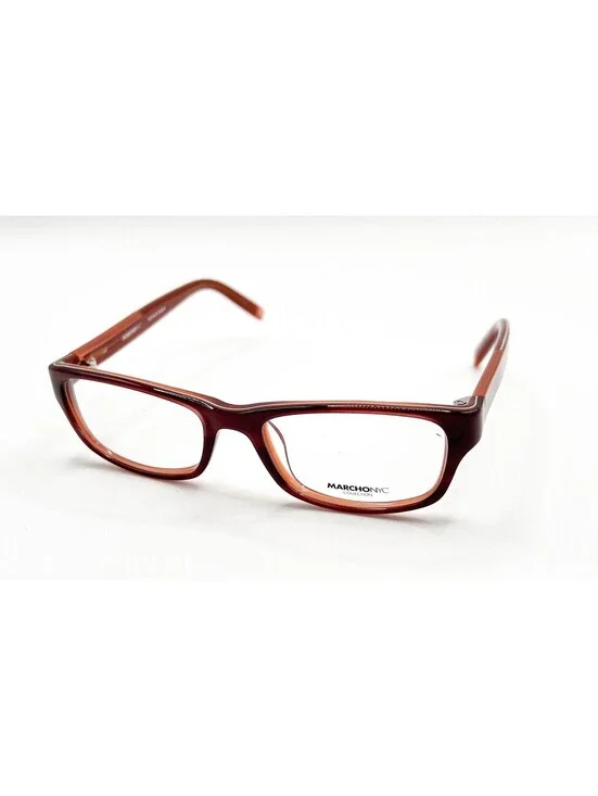Marchon Nyc Grand 604 Dark Burgundy Authentic Eyeglasses 47-16-130