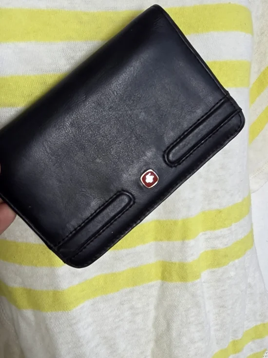 Wenger Vintage SwissGear Black Leather 3 Slot Wallet (S16)