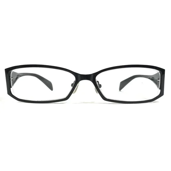 Iyoko-Inyake Eyeglasses Frames IY258 Col.6 Black Rectangular Half Rim 56-16-138