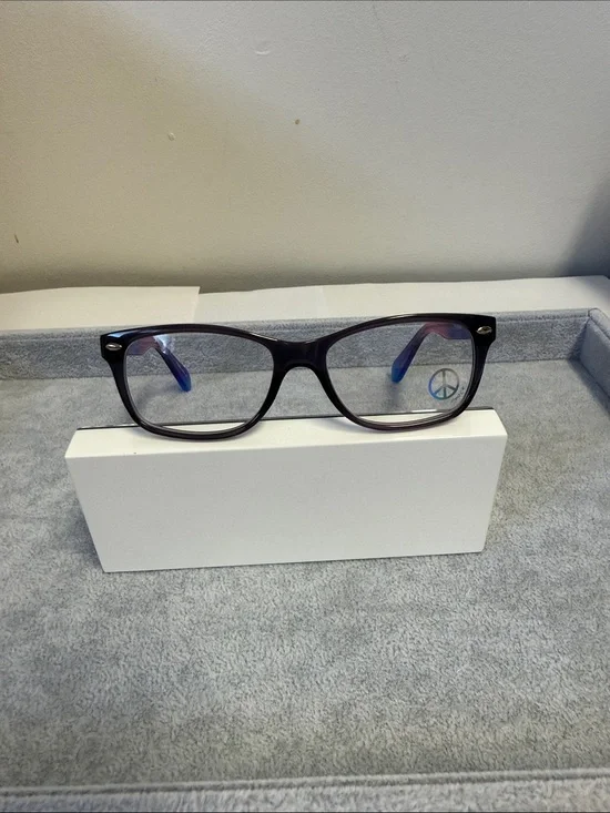 NWOT Ideal Optics Tie Die  Petite Women’s Eyeglasses in Navy rainbow eyesize 48