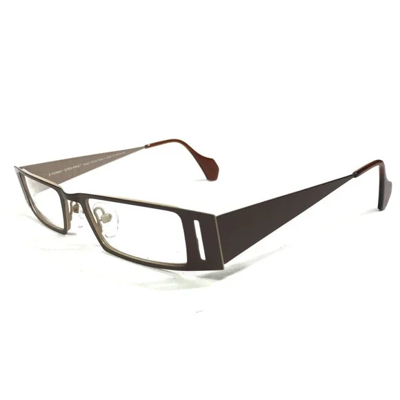 Iyoko-Inyake Eyeglasses Frames IY569 Col.123 Brown Rectangular 48-19-140