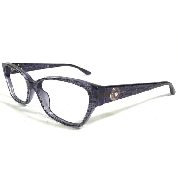 Versace Eyeglasses Frames MOD.3172 5000 Clear Speckled Purple Medusa 54-16-135