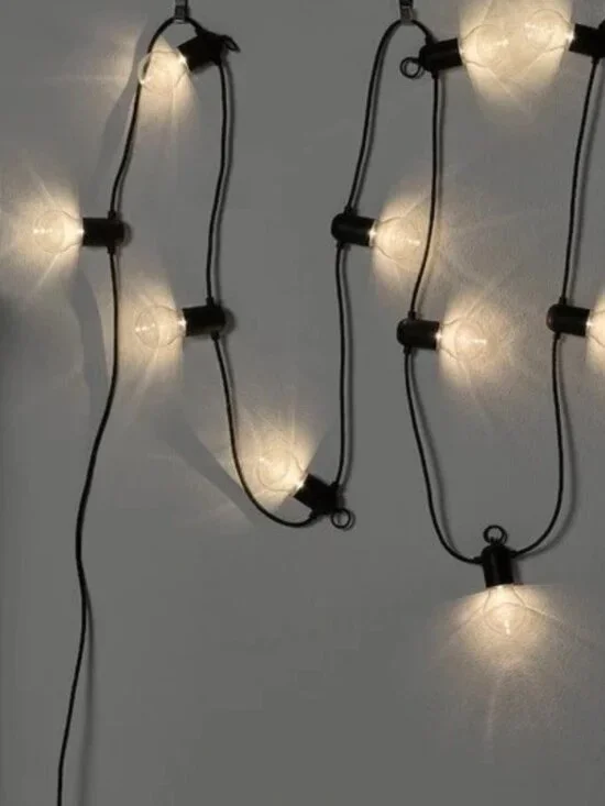 SVARTRÅ 506.115.50 LED string light with 12 lights, outdoor black