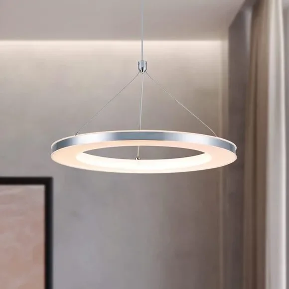 CHYING Silver LED Pendant Light, 11.8