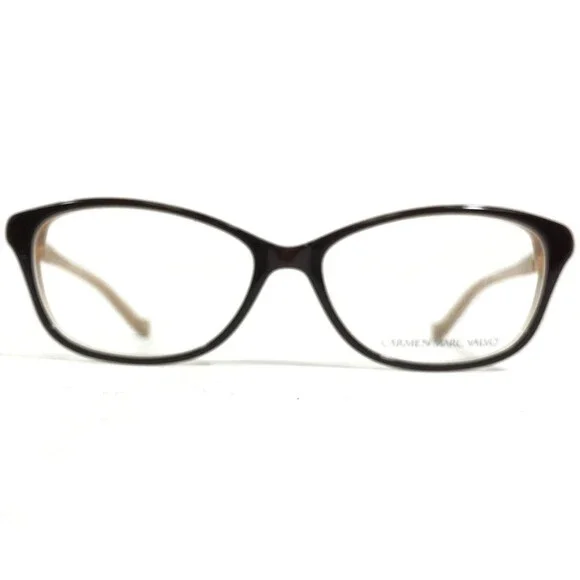 Carmen Marc Valvo Eyeglasses Frames Ariana Truffle Gold Brown Nude 53-15-135