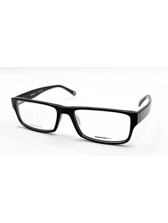 Marchon Nyc Ericcson 001 Black Authentic Eyeglasses 56-17-145