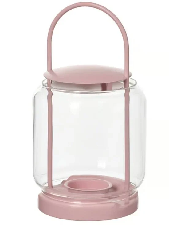 TOFSAND 906.196.29 Lantern f/tealight, indoor/outdoor, pink, 9