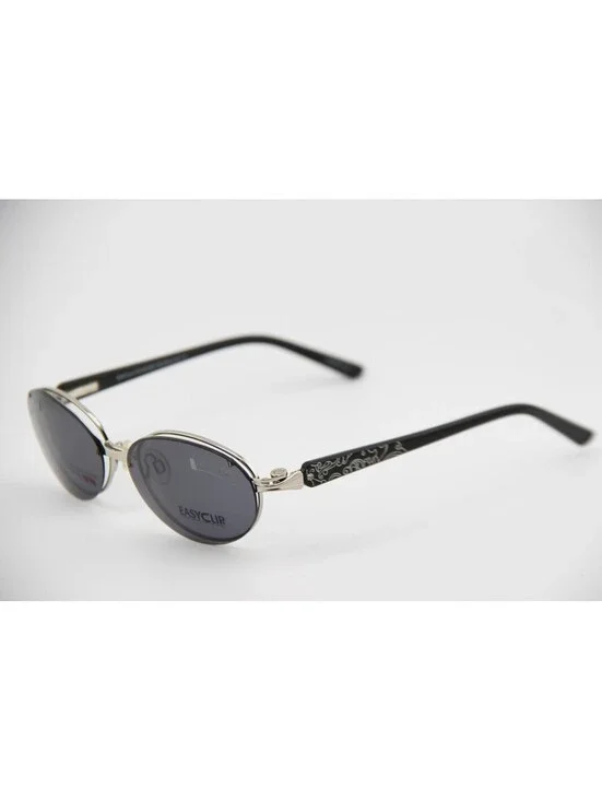 Easyclip Ec129 Black W Clips Authentic Eyeglasses 53-17-135