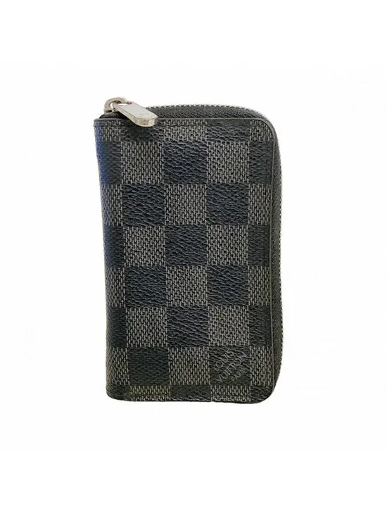Louis Vuitton Coin Case Damier Graphite Zippy Purse Black